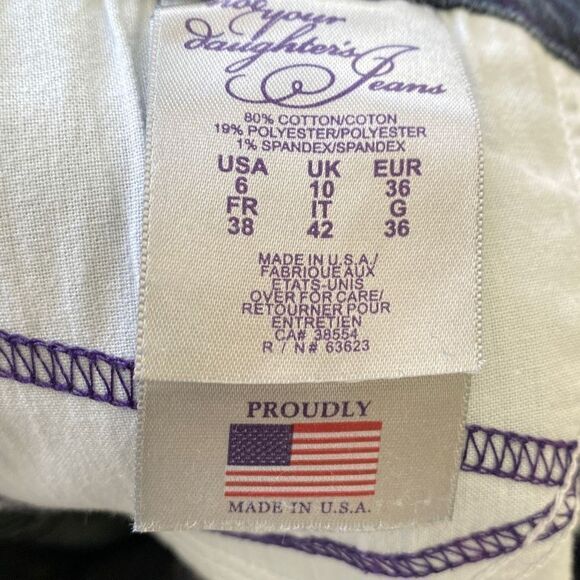 NYDJ Tummy Tuck Technology Cropped‎ Mid -Rise Stretch Jeans Cuffed Size 6 - Picture 12 of 14
